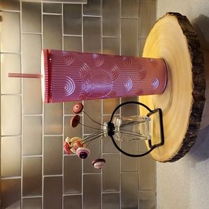 Starbucks 2023 Fall Pink Shimmer Shell Mermaid Siren Scales Cold Cup Tum…